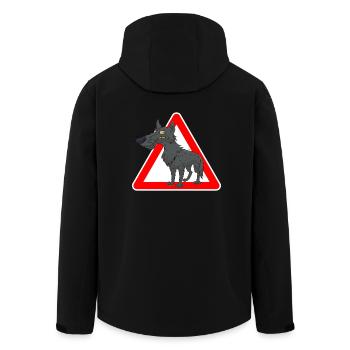 Wolf - Recycelte Männer Softshell-Jacke von Stanley/Stella - Schwarz - Hinten - AI Model Male 185 light (185cm)