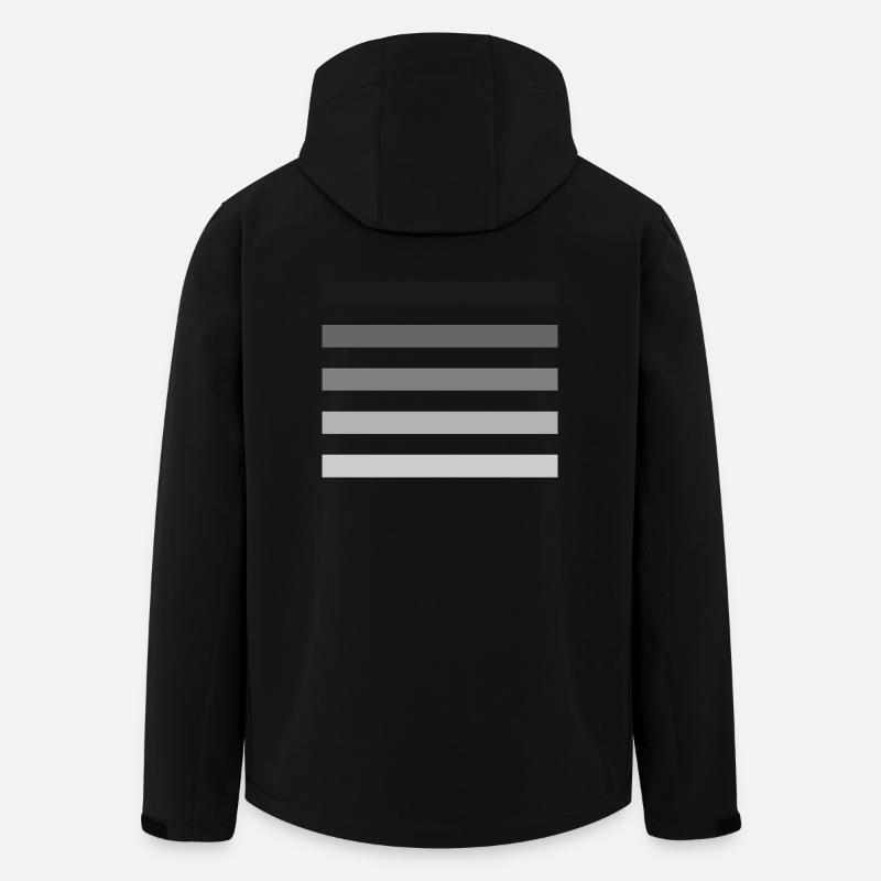 Streifen in Grautönen - Recycelte Männer Softshell-Jacke von Stanley/Stella - Schwarz