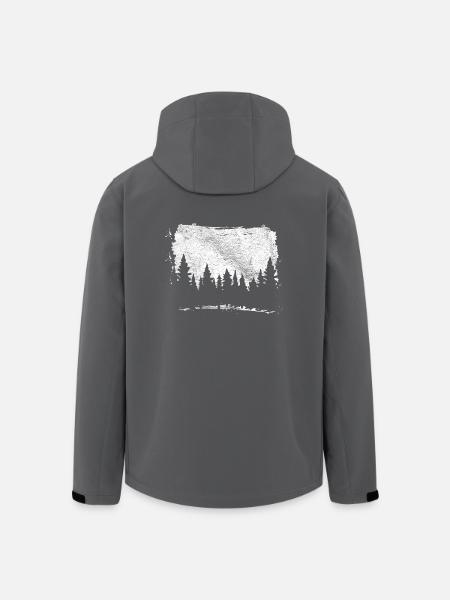Wald Berge Natur Naturliebhaber Camping Geschenk - Recycelte Männer Softshell-Jacke von Stanley/Stella - Schwarz