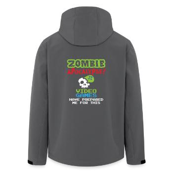 Gamer Zombies Videospieler Controller Geschenk - Recycelte Männer Softshell-Jacke von Stanley/Stella - Schwarz - Hinten - AI Model Male 185 light (185cm)