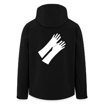 Gummihandschuhe _gg1 - Recycelte Männer Softshell-Jacke von Stanley/Stella - Schwarz - Hinten - AI Model Male 185 light (185cm)