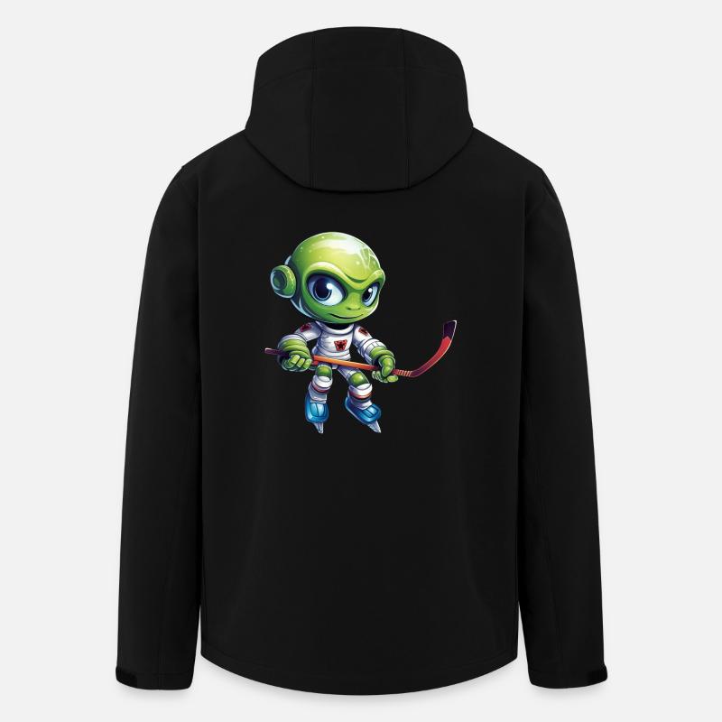 Alien Eishockeyspieler - Recycelte Männer Softshell-Jacke von Stanley/Stella - Schwarz