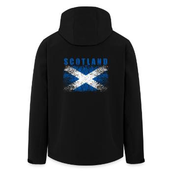 Ecosse drapeau 008 dessins ronds - Veste softshell homme en polyester recyclé Stanley/Stella - noir - Dos - AI Model Male 185 light (185cm)