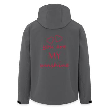 you are my sunshine - Liebe Beziehung Geschenk - Recycelte Männer Softshell-Jacke von Stanley/Stella - Schwarz - Hinten - AI Model Male 185 light (185cm)