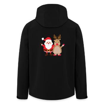 rudolph santa - Recycelte Männer Softshell-Jacke von Stanley/Stella - Schwarz - Hinten - AI Model Male 185 light (185cm)
