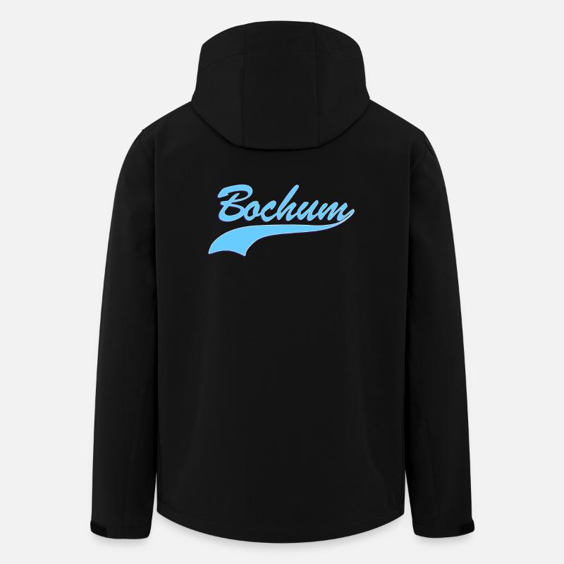 Bochum Retro Schriftzug - Recycelte Männer Softshell-Jacke von Stanley/Stella - Schwarz
