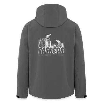 Parkour Geschenk Le Parcour Freerunning - Recycelte Männer Softshell-Jacke von Stanley/Stella - Schwarz - Hinten - AI Model Male 185 light (185cm)