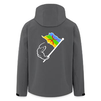 Amazigh Flagge - Recycelte Männer Softshell-Jacke von Stanley/Stella - Anthrazit - Hinten - AI Model Male 185 light (185cm)