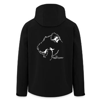 FOXTERRIER Profil Hunde Hund Wilsigns - Recycelte Männer Softshell-Jacke von Stanley/Stella - Schwarz - Hinten - AI Model Male 185 light (185cm)