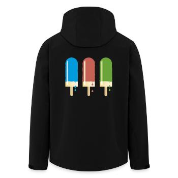 Eis am Stiel leckere Eiscreme Sommerhitze Milcheis - Veste softshell homme en polyester recyclé Stanley/Stella - noir - Dos - AI Model Male 185 light (185cm)