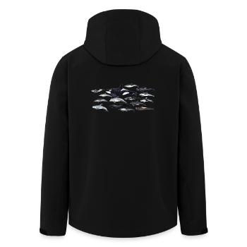 Delphine - Delphine - Dauphins - Delphinidae - Recycelte Männer Softshell-Jacke von Stanley/Stella - Schwarz - Hinten - AI Model Male 185 light (185cm)