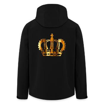 krone crown koenig king castle schloss tower burg2 - Recycelte Männer Softshell-Jacke von Stanley/Stella - Schwarz - Hinten - AI Model Male 185 light (185cm)