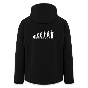 Evolution serveur de cadeau Serveuse Barista - Veste softshell homme en polyester recyclé Stanley/Stella - noir - Dos - AI Model Male 185 light (185cm)