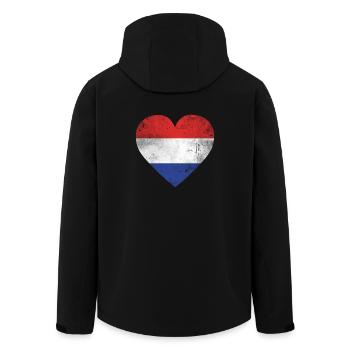drapeau cadeau Pays-Bas drapeau néerlandais - Veste softshell homme en polyester recyclé Stanley/Stella - noir - Dos - AI Model Male 185 light (185cm)