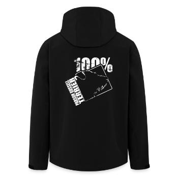 PARSON RUSSELL TERRIER 100 - Recycelte Männer Softshell-Jacke von Stanley/Stella - Schwarz - Hinten - AI Model Male 185 light (185cm)