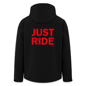 Just Ride Mountainbike cyclist chain bike - Recycelte Männer Softshell-Jacke von Stanley/Stella - Schwarz - Hinten - AI Model Male 185 light (185cm)