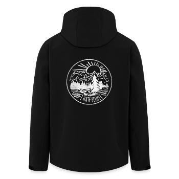 I Hate People - Je déteste les gens cadeau nature - Veste softshell homme en polyester recyclé Stanley/Stella - noir - Dos - AI Model Male 185 light (185cm)
