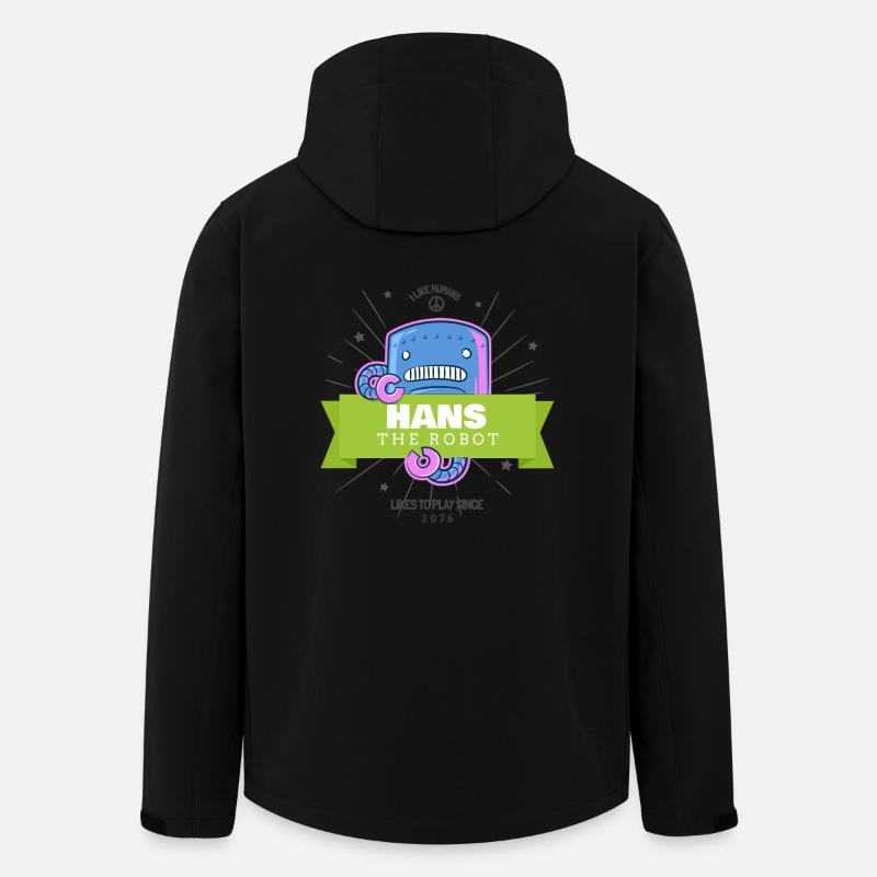 Hans the Robot - Men’s Recycled Softshell Jacket by Stanley/Stella - black
