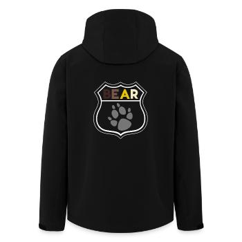 Bear LGBT cop mark - Men’s Recycled Softshell Jacket by Stanley/Stella - black - Back - AI Model Male 185 light (185cm)