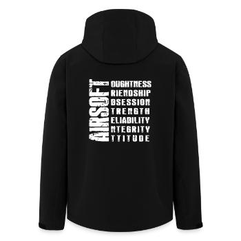 Chemise Airsoft - Veste softshell homme en polyester recyclé Stanley/Stella - noir - Dos - AI Model Male 185 light (185cm)