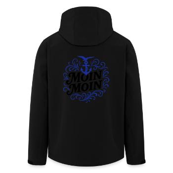 Moin Moin Anker - Recycelte Männer Softshell-Jacke von Stanley/Stella - Schwarz - Hinten - AI Model Male 185 light (185cm)