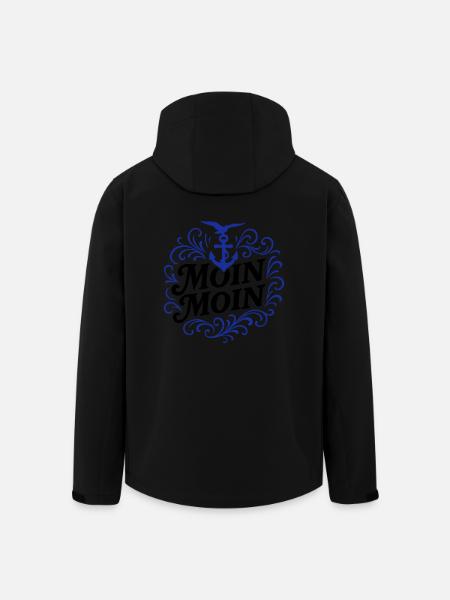 Moin Moin Anker - Recycelte Männer Softshell-Jacke von Stanley/Stella - Schwarz