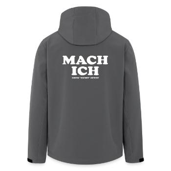 Mach ich - Recycelte Männer Softshell-Jacke von Stanley/Stella - Schwarz - Hinten - AI Model Male 185 light (185cm)