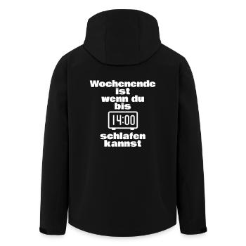 Wochenende - Recycelte Männer Softshell-Jacke von Stanley/Stella - Schwarz - Hinten - AI Model Male 185 light (185cm)