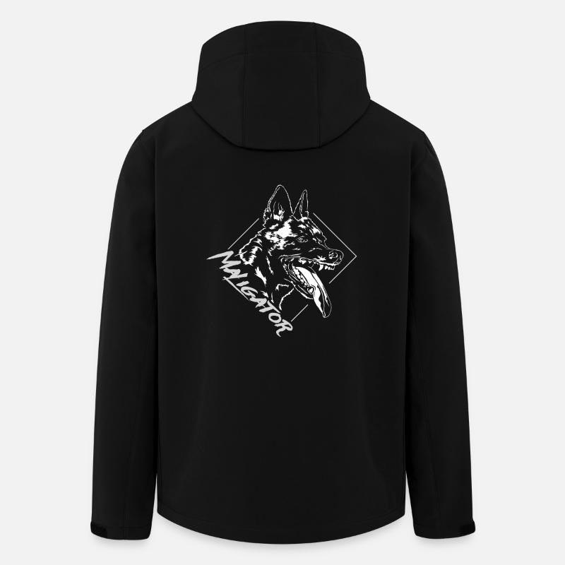 BELGIAN MALINOIS Maligator Sport canin Wilsigns - Veste softshell homme en polyester recyclé Stanley/Stella - noir