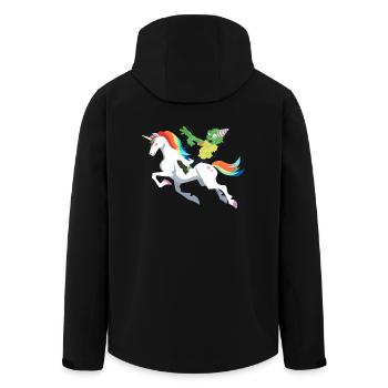 Happy Halloween Zombie Unicorn drôle de cadeau - Veste softshell homme en polyester recyclé Stanley/Stella - noir - Dos - AI Model Male 185 light (185cm)