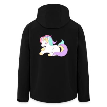 licorne - Veste softshell homme en polyester recyclé Stanley/Stella - noir - Dos - AI Model Male 185 light (185cm)