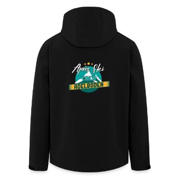 Après Ski Crew Adelboden - Geschenk - Recycelte Männer Softshell-Jacke von Stanley/Stella - Schwarz - Hinten - AI Model Male 185 light (185cm)