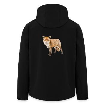 Fuchs - Recycelte Männer Softshell-Jacke von Stanley/Stella - Schwarz - Hinten - AI Model Male 185 light (185cm)
