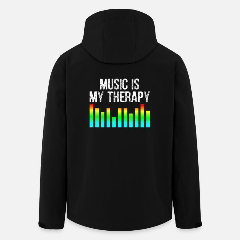 Music Is My Therapy - Recycelte Männer Softshell-Jacke von Stanley/Stella - Schwarz