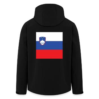 Drapeau slovène, cadeau slovène de fierté slovène - Veste softshell homme en polyester recyclé Stanley/Stella - noir - Dos - AI Model Male 185 light (185cm)