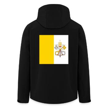 Flag of Vatican City, Catholic Papal State Gift - Men’s Recycled Softshell Jacket by Stanley/Stella - black - Back - AI Model Male 185 light (185cm)