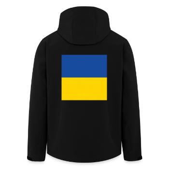 Drapeau de l’Ukraine, fierté de l’Ukraine, cadeau ukrainien - Veste softshell homme en polyester recyclé Stanley/Stella - noir - Dos - AI Model Male 185 light (185cm)