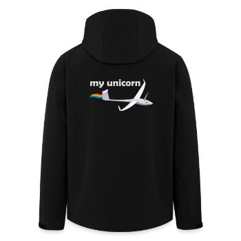 planeurs licorne glisse cadeau licorne - Veste softshell homme en polyester recyclé Stanley/Stella - noir - Dos - AI Model Male 185 light (185cm)