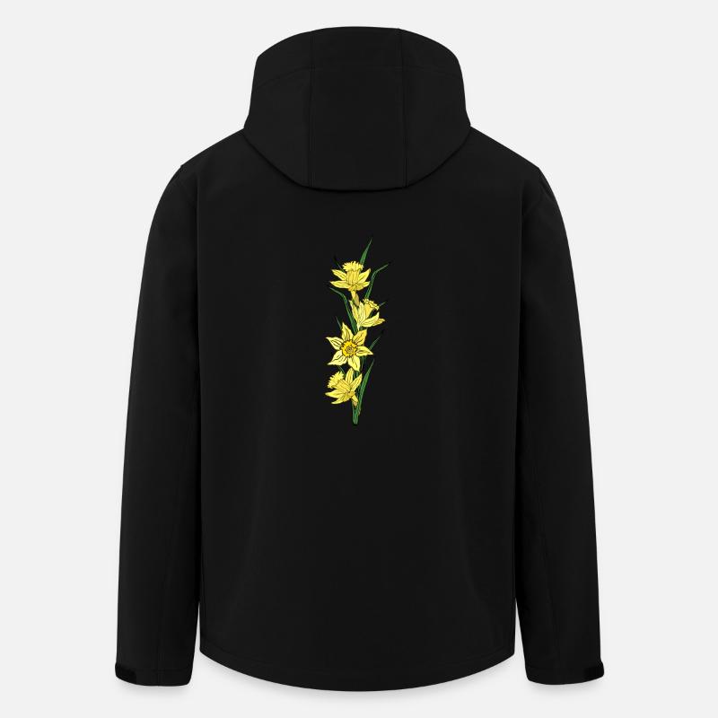 Valentin Pâques anniversaire de mariage jonquilles - Veste softshell homme en polyester recyclé Stanley/Stella - noir