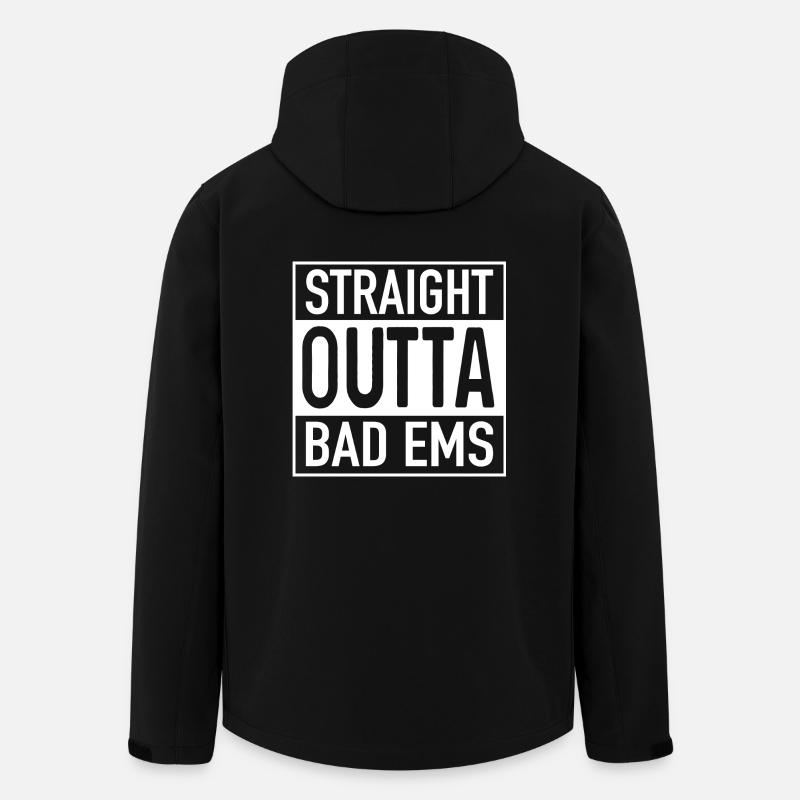 Tout droit OUTTA BAD EMS - Veste softshell homme en polyester recyclé Stanley/Stella - noir