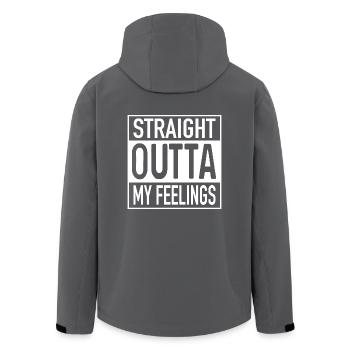 Straight OUTTA Mes sentiments - Veste softshell homme en polyester recyclé Stanley/Stella - noir - Dos - AI Model Male 185 light (185cm)