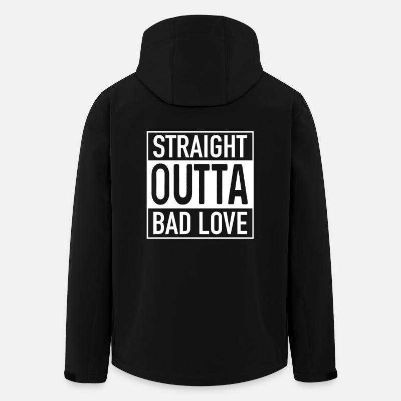 Straight OUTTA Bad Love - Men’s Recycled Softshell Jacket by Stanley/Stella - black