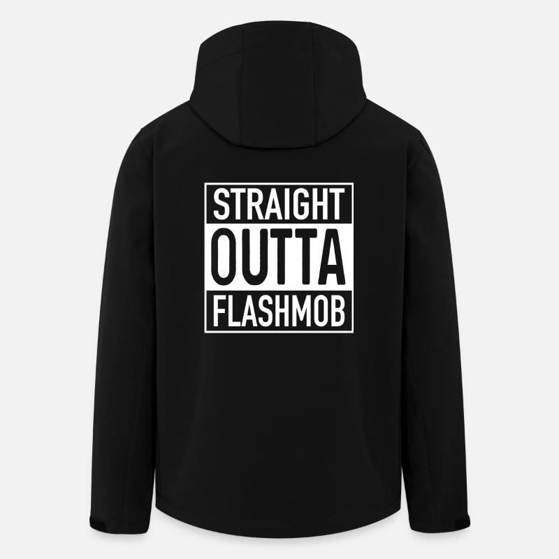 Straight OUTTA Flashmob - Recycelte Männer Softshell-Jacke von Stanley/Stella - Schwarz
