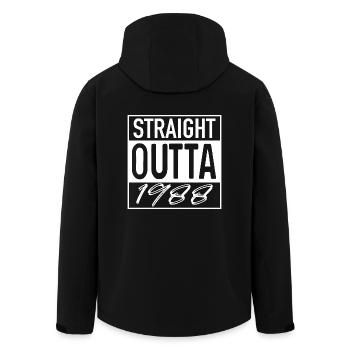 Droit OUTTA 1988 - Veste softshell homme en polyester recyclé Stanley/Stella - noir - Dos - AI Model Male 185 light (185cm)