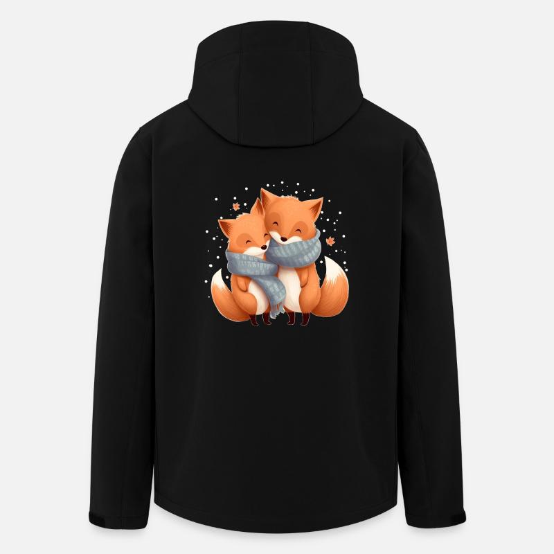 Füchse - Recycelte Männer Softshell-Jacke von Stanley/Stella - Schwarz