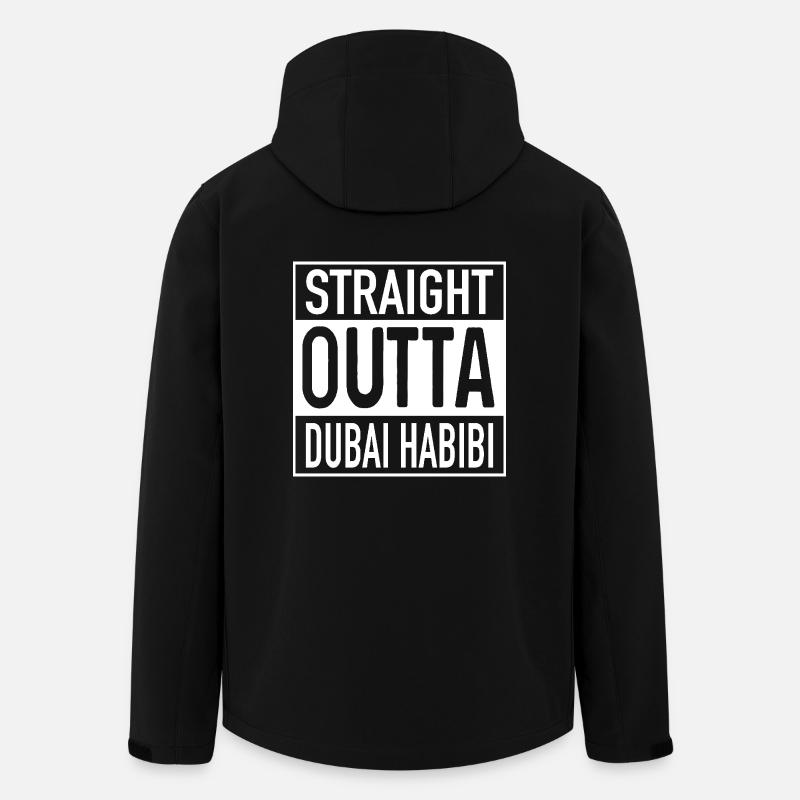 Straight OUTTA HABIBI DUBAI - Men’s Recycled Softshell Jacket by Stanley/Stella - black