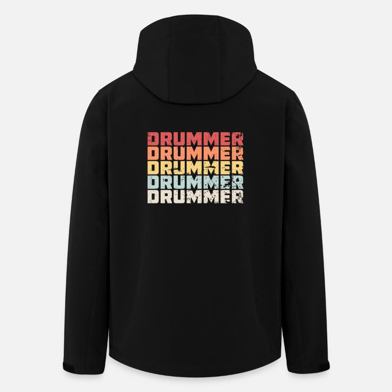 Cadeau batteur batteur batteur - Veste softshell homme en polyester recyclé Stanley/Stella - noir