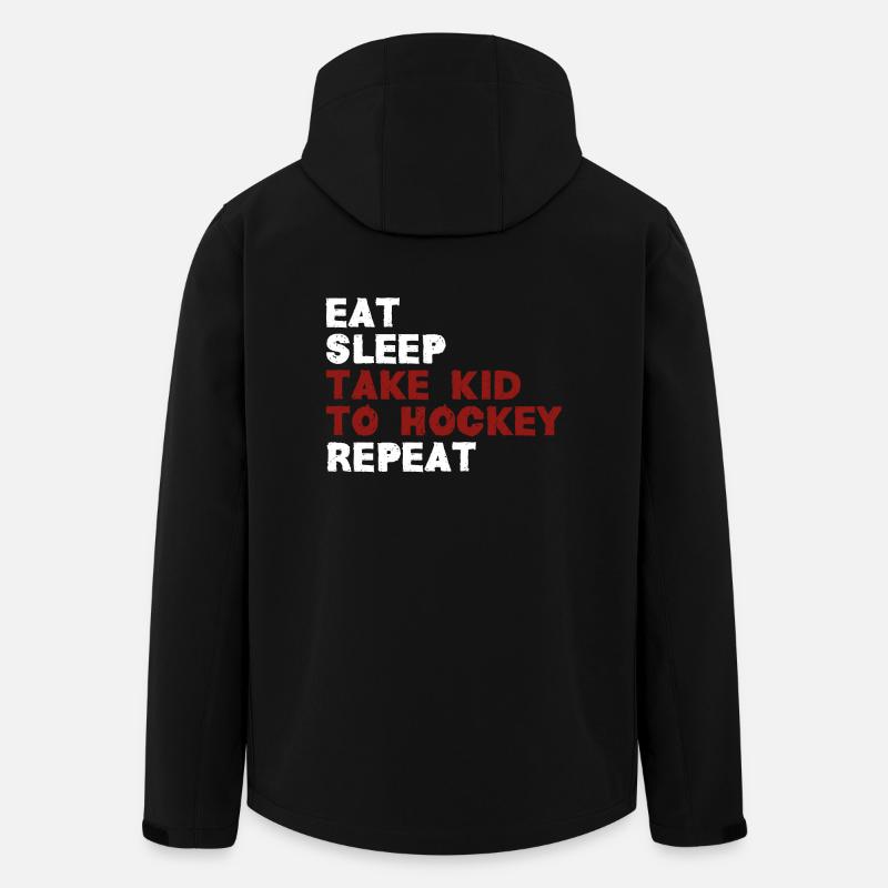 Take kid to hockey - Men’s Recycled Softshell Jacket by Stanley/Stella - black