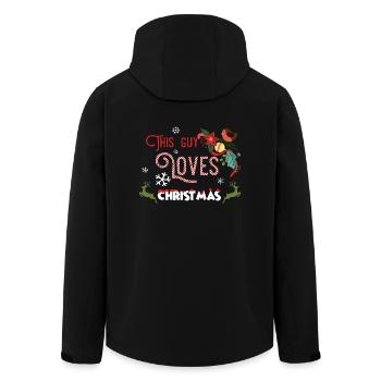 Weihnachten Guy Love Christmas Xmas Geschenk - Recycelte Männer Softshell-Jacke von Stanley/Stella - Schwarz - Hinten - AI Model Male 185 light (185cm)