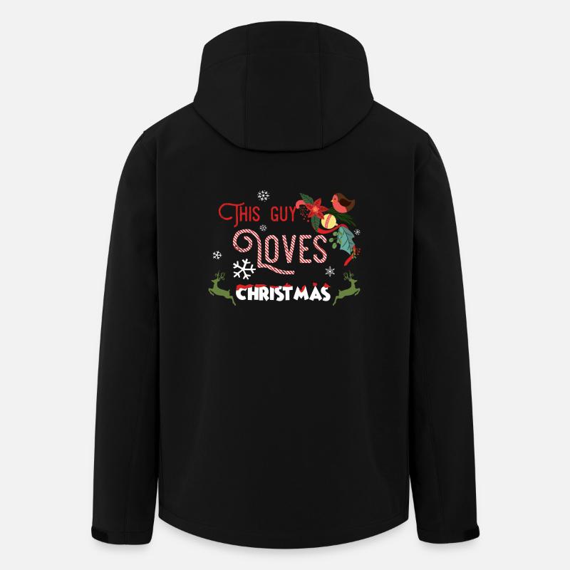 Noël Guy Amour de Noël cadeau de Noël - Veste softshell homme en polyester recyclé Stanley/Stella - noir